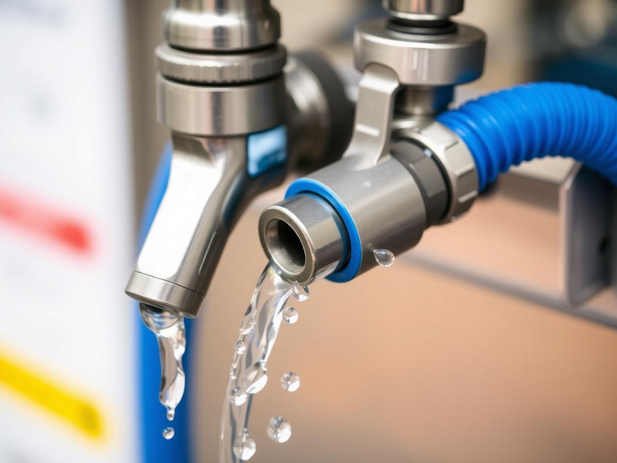 Purified water fill point and hose at the PPC Horsham station